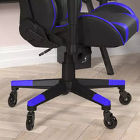 Chaise de bureau de jeu Flash Furniture X20, type baquet, pour ordinateur, réglable, avec dossier inclinable et roulettes transparentes
