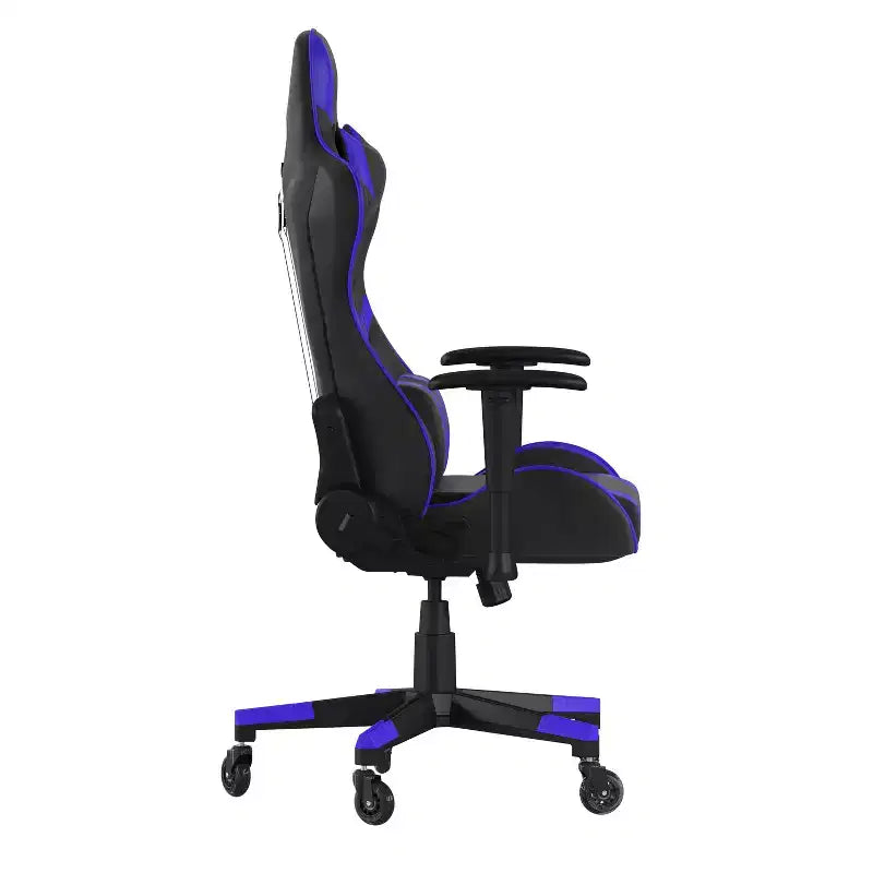 Chaise de bureau de jeu Flash Furniture X20, type baquet, pour ordinateur, réglable, avec dossier inclinable et roulettes transparentes