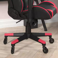 Chaise de bureau de jeu Flash Furniture X20, type baquet, pour ordinateur, réglable, avec dossier inclinable et roulettes transparentes