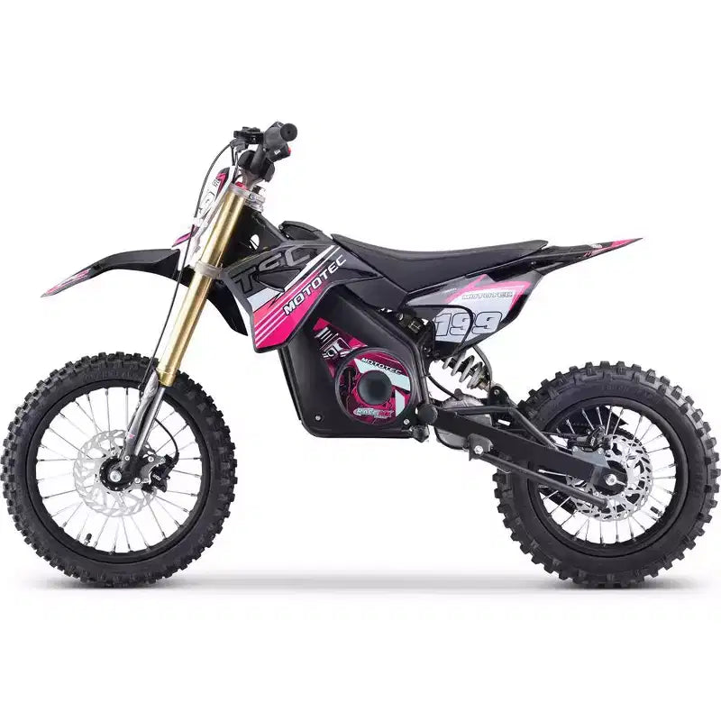 MotoTec Moto cross électrique Pro 48 V 1500 W Lithium Rouge