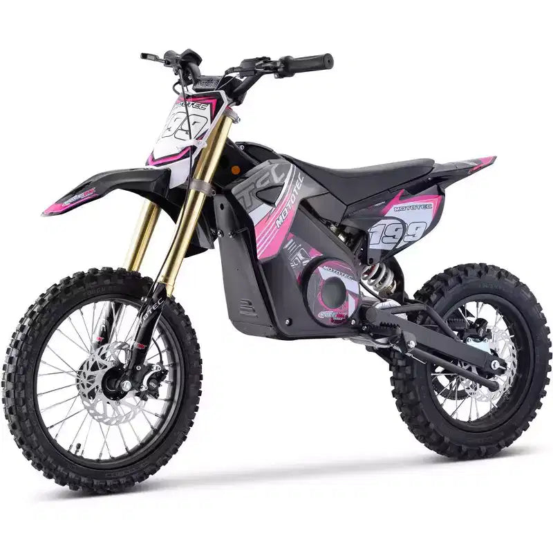 MotoTec Moto cross électrique Pro 48 V 1500 W Lithium Rouge