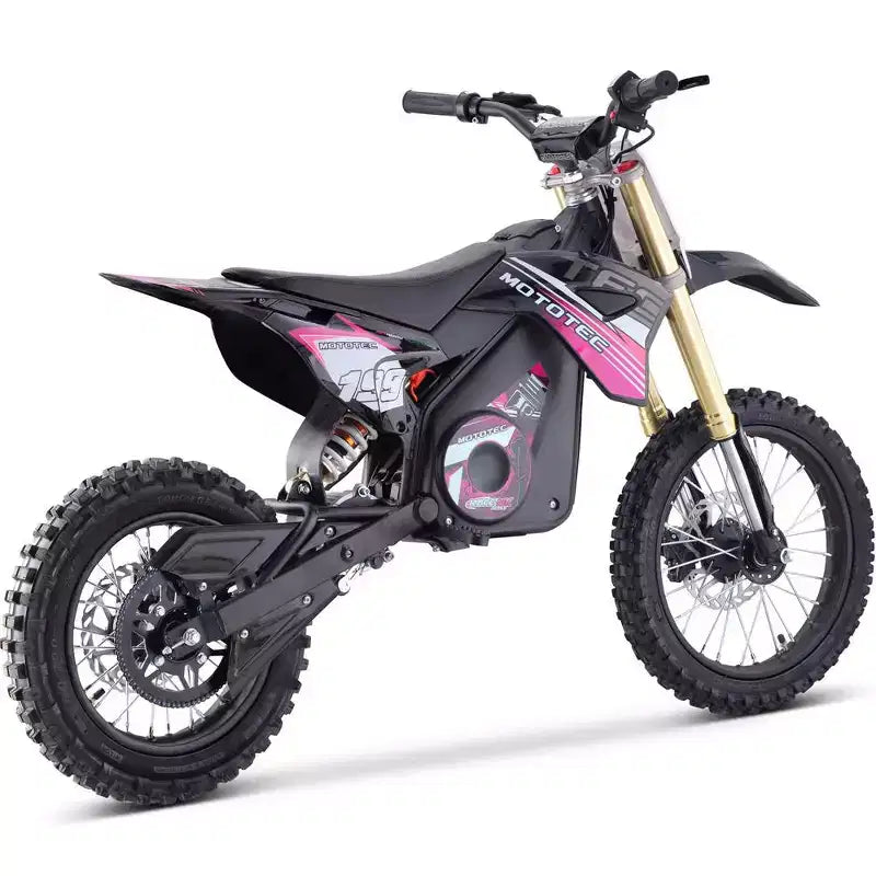 MotoTec Moto cross électrique Pro 48 V 1500 W Lithium Rouge