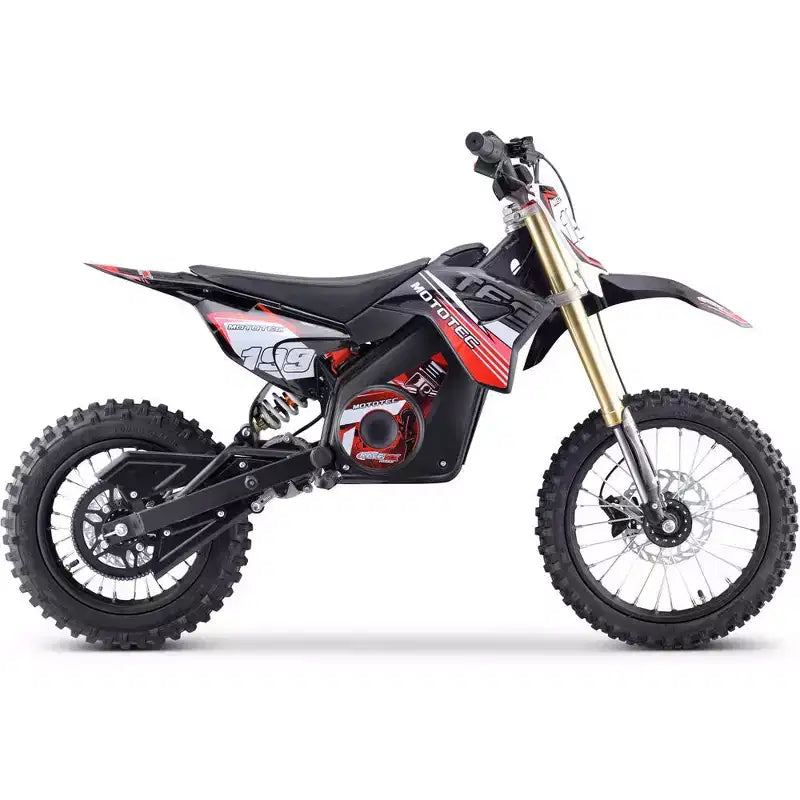 MotoTec Moto cross électrique Pro 48 V 1500 W Lithium Rouge