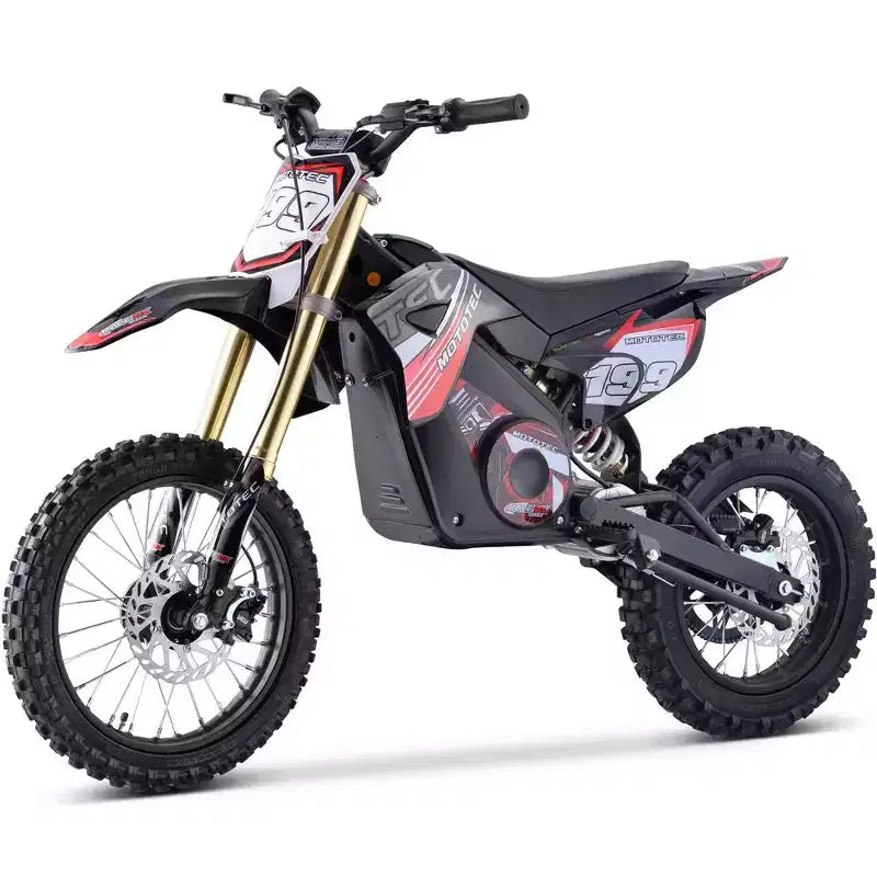 MotoTec Moto cross électrique Pro 48 V 1500 W Lithium Rouge
