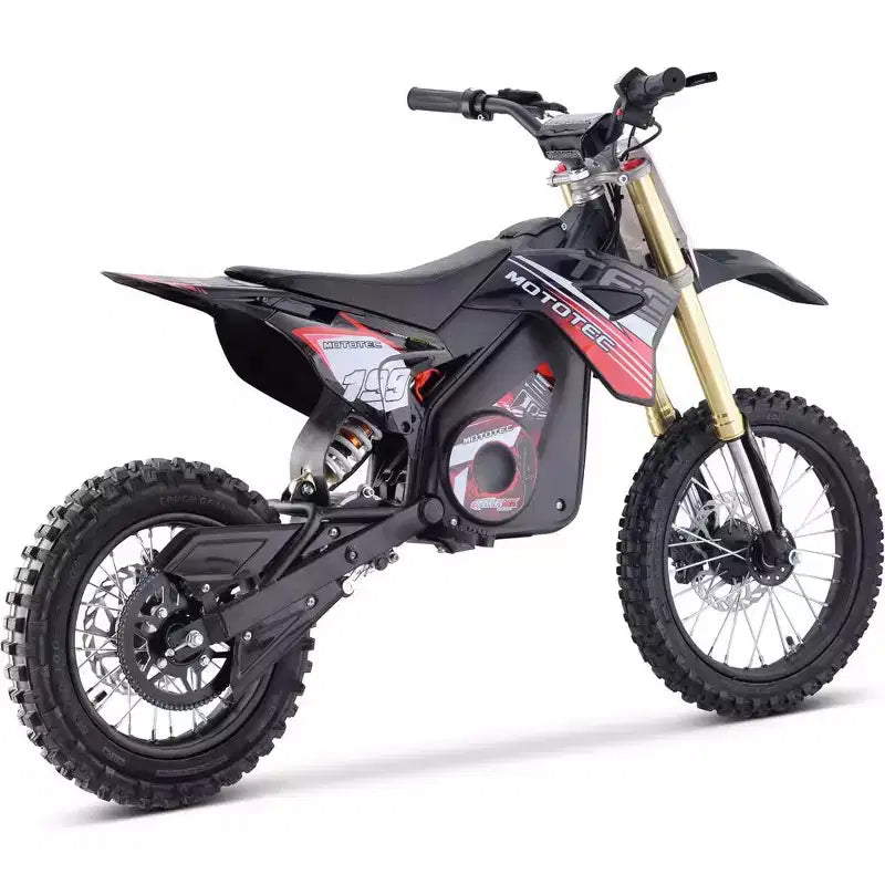 MotoTec Moto cross électrique Pro 48 V 1500 W Lithium Rouge