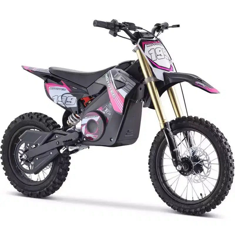 MotoTec Moto cross électrique Pro 48 V 1500 W Lithium Rouge