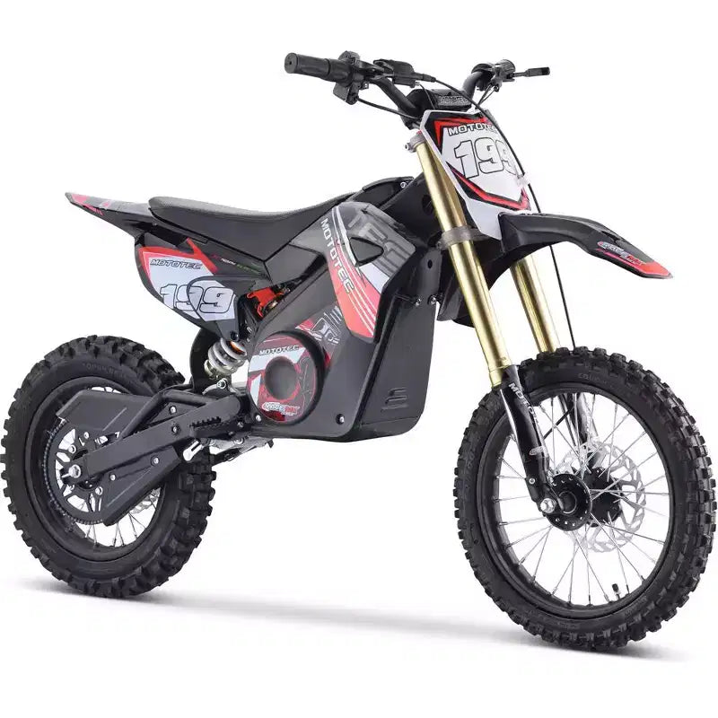 MotoTec Moto cross électrique Pro 48 V 1500 W Lithium Rouge