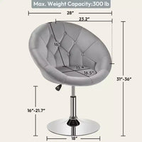 Fauteuil Yaheetech pivotant touffeté réglable en hauteur