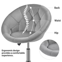 Fauteuil Yaheetech pivotant touffeté réglable en hauteur