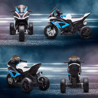 Aosom Moto électrique pour enfants BMW HP4 sous licence avec 3 roues, batterie 6V et musique, pour filles et garçons de 18 à 60 mois