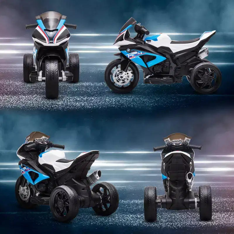 Aosom Moto électrique pour enfants BMW HP4 sous licence avec 3 roues, batterie 6V et musique, pour filles et garçons de 18 à 60 mois