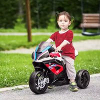 Aosom Moto électrique pour enfants BMW HP4 sous licence avec 3 roues, batterie 6V et musique, pour filles et garçons de 18 à 60 mois