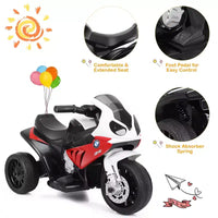 Costway Moto électrique 6 V pour enfants à 3 roues