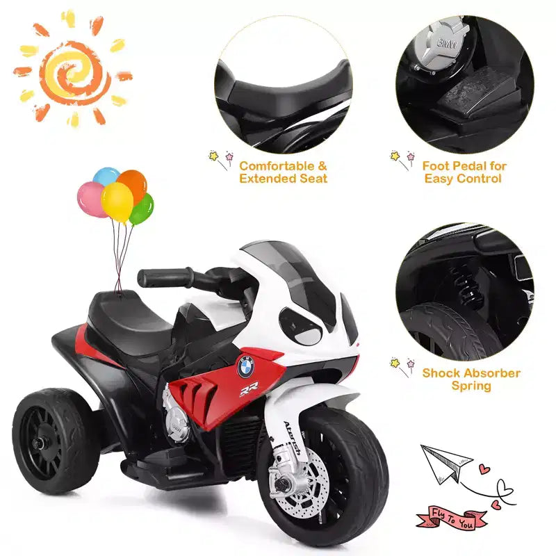Costway Moto électrique 6 V pour enfants à 3 roues