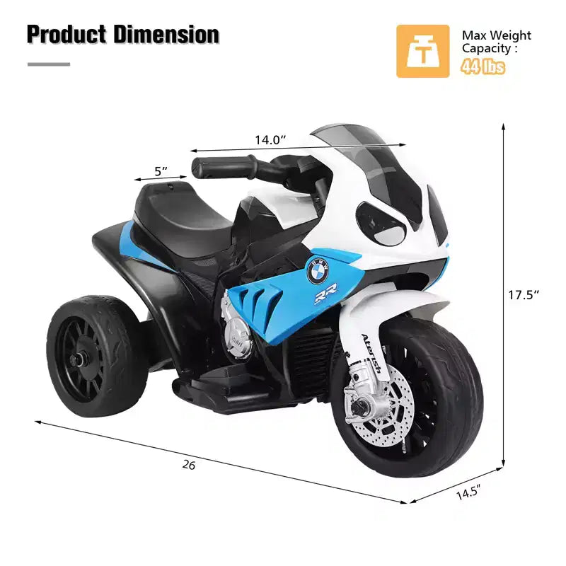 Costway Moto électrique 6 V pour enfants à 3 roues