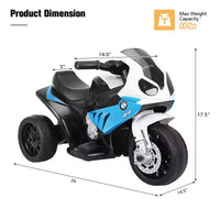 Costway Moto électrique 6 V pour enfants à 3 roues