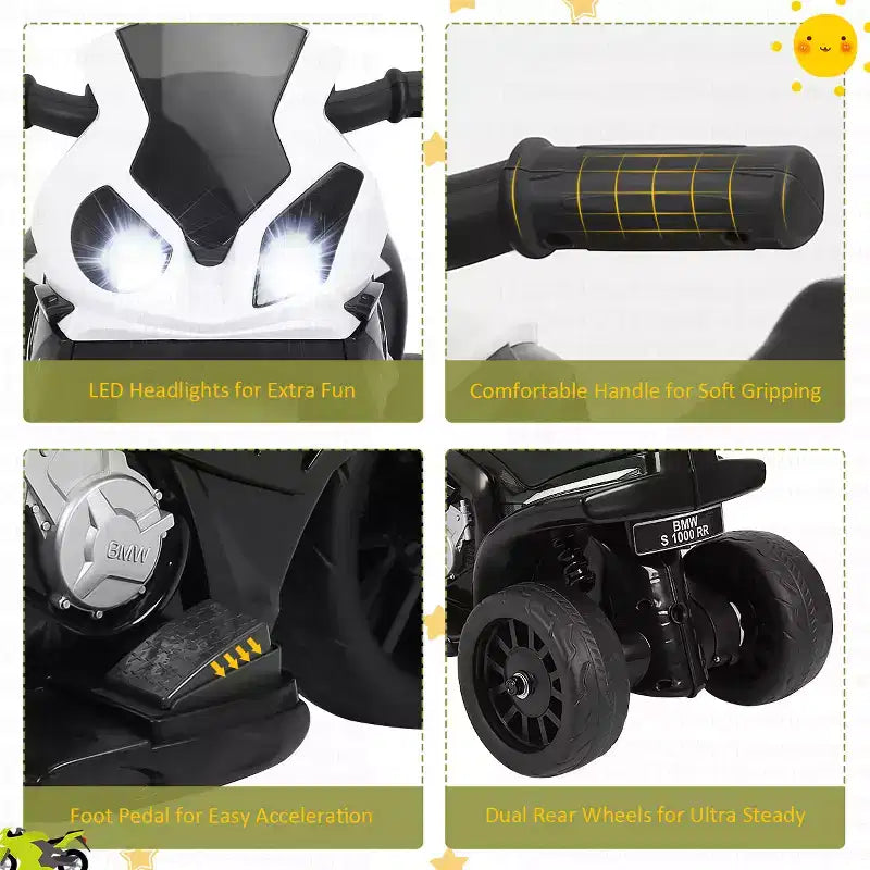 Costway Moto électrique 6 V pour enfants à 3 roues