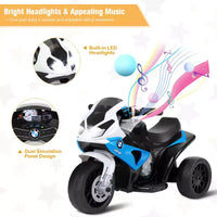 Costway Moto électrique 6 V pour enfants à 3 roues