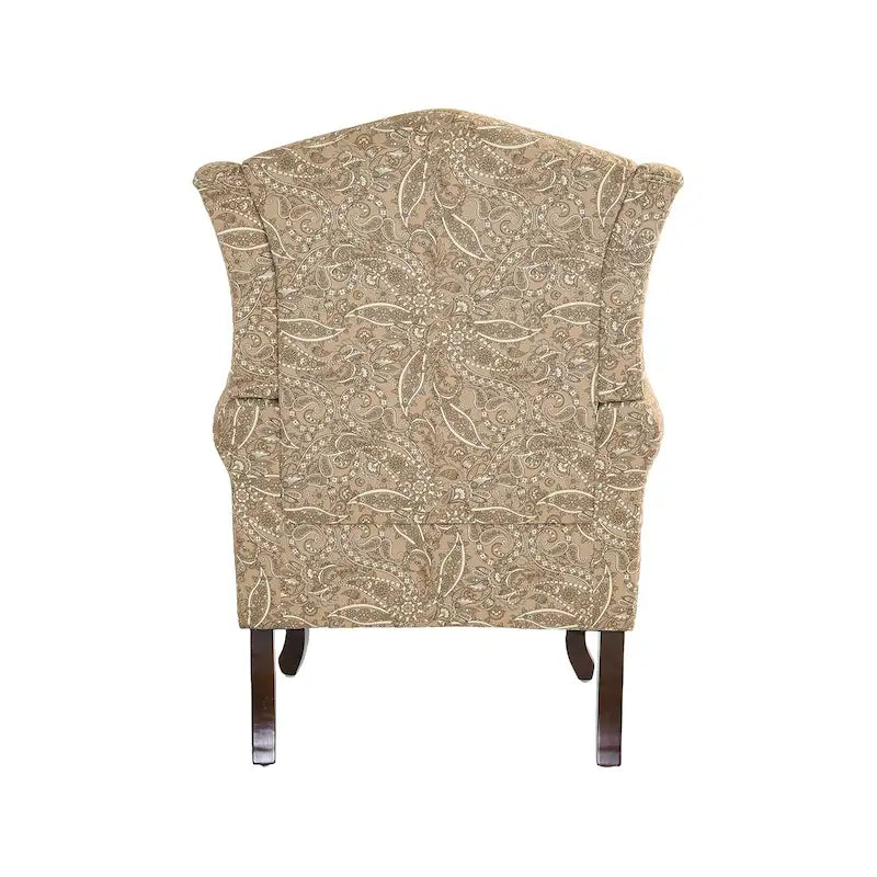 Lot de 2 fauteuils d'appoint à oreilles traditionnels rembourrés
