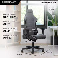 Chaise de jeu ergonomique RESPAWN 110