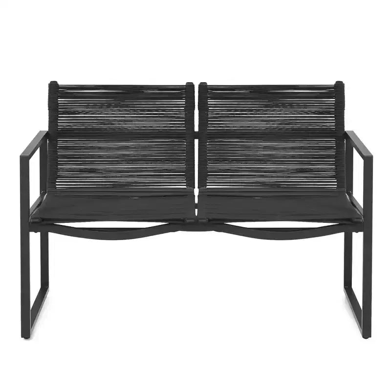 Costway Ensemble de mobilier de conversation de patio 4 pièces - Canapé, causeuse, accoudoir, pour jardin et terrasse