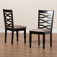 Lot de 2 chaises de salle à manger en bois Lanier (style moderne et contemporain)