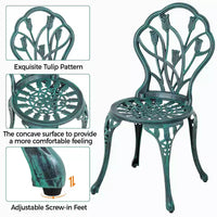 Ensemble de table de bistrot d'extérieur Yaheetech 3 pièces pour jardin et arrière-cour