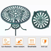 Ensemble de table de bistrot d'extérieur Yaheetech 3 pièces pour jardin et arrière-cour