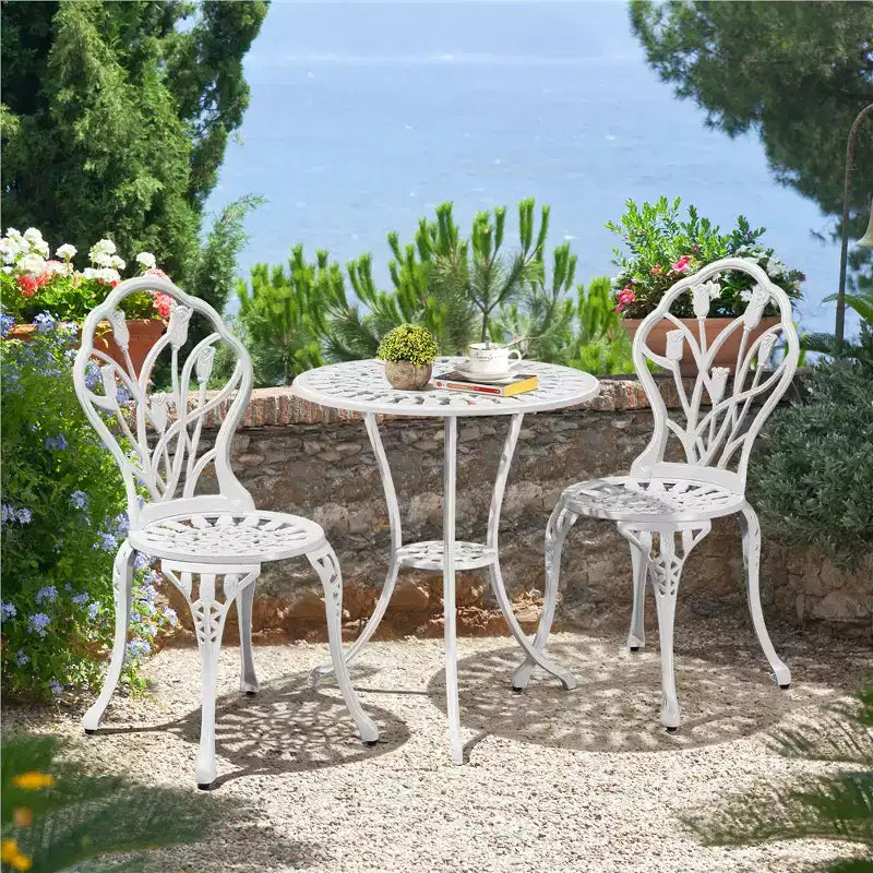 Ensemble de table de bistrot d'extérieur Yaheetech 3 pièces pour jardin et arrière-cour