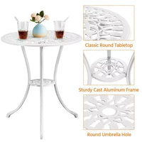 Ensemble de table de bistrot d'extérieur Yaheetech 3 pièces pour jardin et arrière-cour