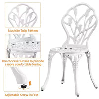 Ensemble de table de bistrot d'extérieur Yaheetech 3 pièces pour jardin et arrière-cour