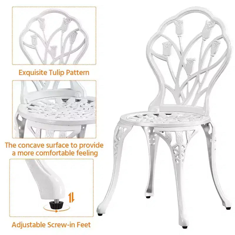 Ensemble de table de bistrot d'extérieur Yaheetech 3 pièces pour jardin et arrière-cour