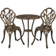 Yaheetech 3 Piece Outdoor Bistro Table Set for Garden Backyard