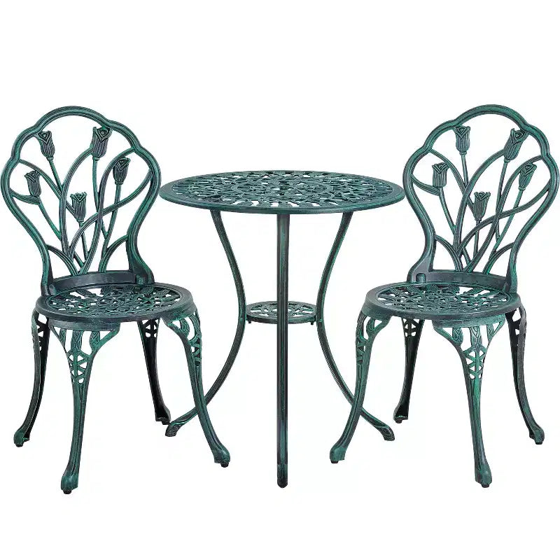Ensemble de table de bistrot d'extérieur Yaheetech 3 pièces pour jardin et arrière-cour