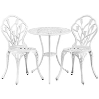 Ensemble de table de bistrot d'extérieur Yaheetech 3 pièces pour jardin et arrière-cour