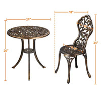 Ensemble de bistrot d'extérieur 3 pièces Yaheetech