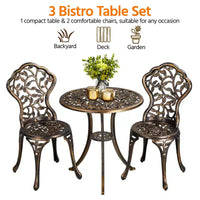 Ensemble de bistrot d'extérieur 3 pièces Yaheetech
