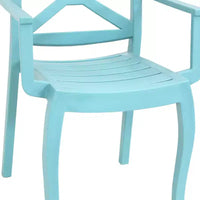 Sunnydaze Chaise d'extérieur empilable Tristana en polypropylène avec accoudoirs
