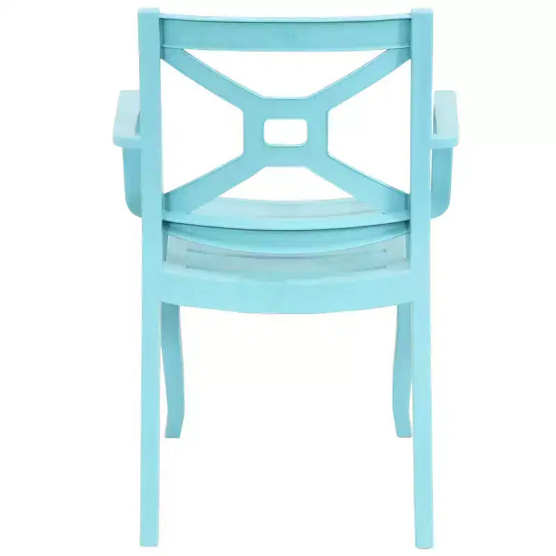 Sunnydaze Chaise d'extérieur empilable Tristana en polypropylène avec accoudoirs