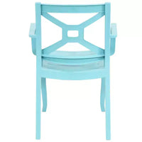 Sunnydaze Chaise d'extérieur empilable Tristana en polypropylène avec accoudoirs