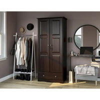Palace Imports Armoire flexible 100 % bois massif avec poignées en métal ou en bois