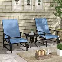 Fauteuil à bascule d'extérieur Outsunny, fauteuil à bascule de patio en maille avec cadre en acier pour l'arrière-cour, le jardin et le porche