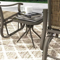 Fauteuil à bascule d'extérieur Outsunny, fauteuil à bascule de patio en maille avec cadre en acier pour l'arrière-cour, le jardin et le porche