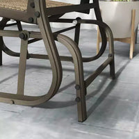 Fauteuil à bascule d'extérieur Outsunny, fauteuil à bascule de patio en maille avec cadre en acier pour l'arrière-cour, le jardin et le porche