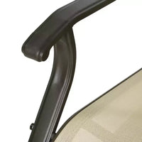 Fauteuil à bascule d'extérieur Outsunny, fauteuil à bascule de patio en maille avec cadre en acier pour l'arrière-cour, le jardin et le porche