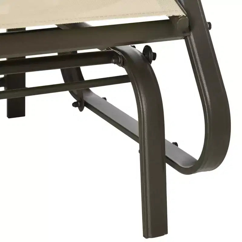 Fauteuil à bascule d'extérieur Outsunny, fauteuil à bascule de patio en maille avec cadre en acier pour l'arrière-cour, le jardin et le porche