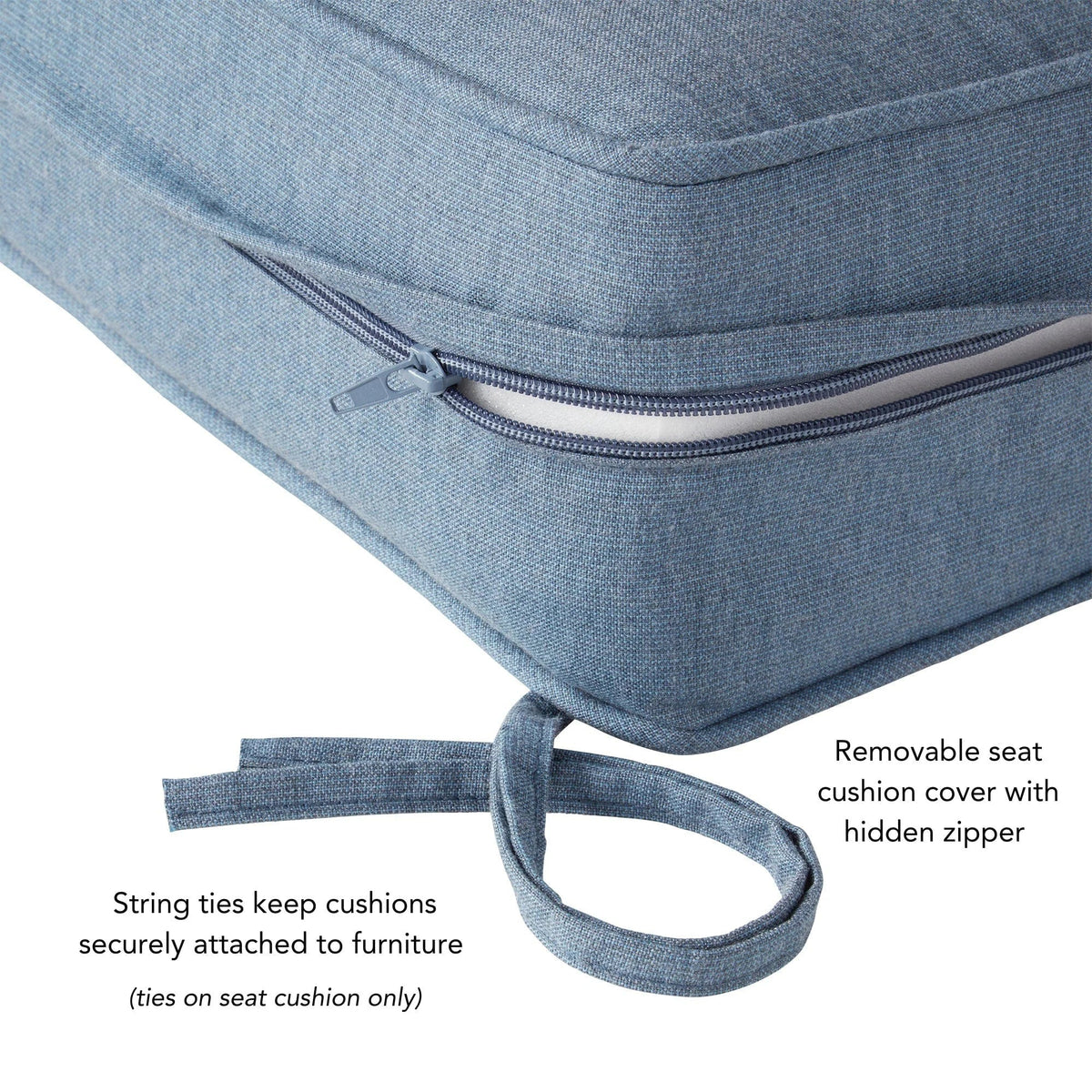 Sunbrella Ensemble de coussins d'extérieur à assise profonde premium 2 pièces