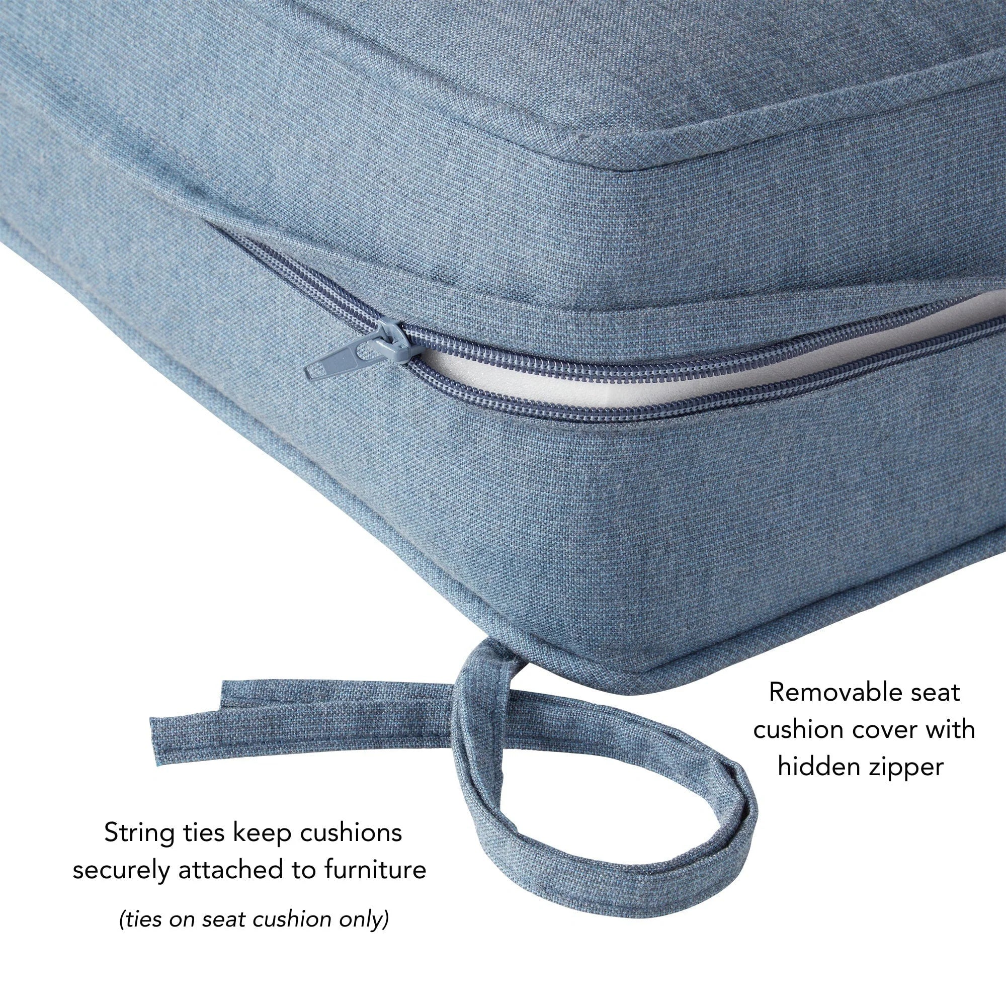 Sunbrella Ensemble de coussins d'extérieur à assise profonde premium 2 pièces
