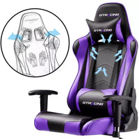 Chaise de Bureau Gaming en Cuir PU avec Appuie-tête et Coussin Lombaire Ajustables - GTRACING