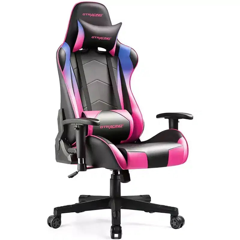 Chaise de Bureau Gaming en Cuir PU avec Appuie-tête et Coussin Lombaire Ajustables - GTRACING